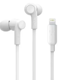 AURICULARES BELKIN HEADPHONES LIGHTNING BLANCO