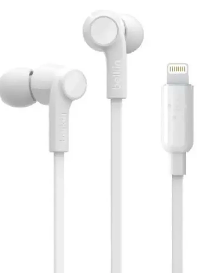 AURICULARES BELKIN HEADPHONES LIGHTNING BLANCO