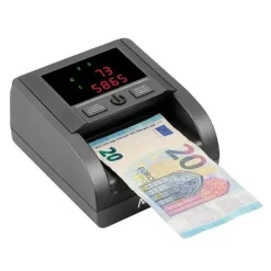 AVPOS CONTADOR/DETECTOR DE BILLETES AVP-DT25G - CUENTA CANTIDAD DE BILLETES Y VALOR TOTAL - LIBRAS Y EUROS - ALTA VELOCIDAD DE CONTEO - COLOR NEGRO