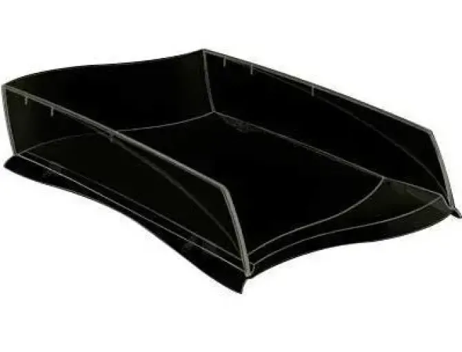 BANDEJA SOBREMESA CEP ELLYPSE PLASTICO NEGRA 380X275X82 MM