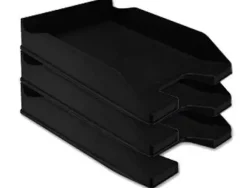 BANDEJA SOBREMESA PLASTICO Q-CONNECT NEGRO OPACO 240X70X340 MM
