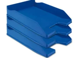 BANDEJA SOBREMESA PLASTICO Q-CONNECT AZUL OPACO 240X70X340 MM