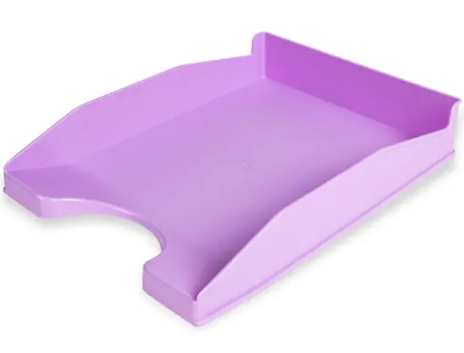 BANDEJA SOBREMESA PLASTICO Q-CONNECT LAVANDA OPACO