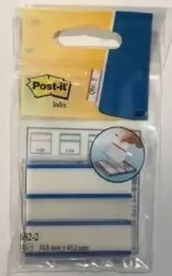 BANDERITAS POST-IT INDEX 682 AZUL 50,8X43,7 ESPACIO PARA ESCRIBIR 50U.
