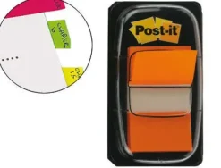 BANDERITAS SEPARADORAS 680-4 NARANJAS -DISPENSADOR DE 50