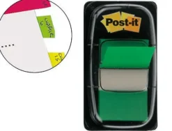 BANDERITAS SEPARADORAS 680-3 VERDES -DISPENSADOR DE 50