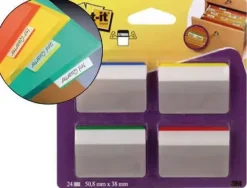 BANDERITAS SEPARADORAS RIGIDAS DISPENSADOR 4 COLORES POST-IT INDEX 686A-1 GRANDES 24 BANDERITAS