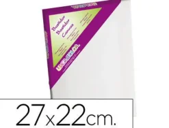 BASTIDOR LIDERCOLOR 3F LIENZO GRAPADO LATERAL ALGODON 100% MARCO PAWLONIA 1,8X3,8 CM BORDES MADERA 27X22 CM