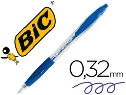BIC BOLIGRAFO ATLANTIS STIC EMPUÑADURA DE GOMA PUNTA NIQUELADA 1.6 MM AZUL 892414