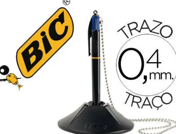 BIC BOLIGRAFO CON PEANA DE CUATRO COLORES AZULES