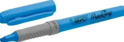 BIC HIGHLIGHTER GRIP MARCADOR FLUORESCENTE - TINTA CON BASE DE AGUA - PUNTA BISELADA - TRAZO ENTRE 1.60 Y 3.30 MM - COLOR AZUL
