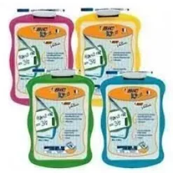 BIC VELLEDA KIDS PIZARRA ESCOLAR BLANCA Y MILIMETRADA + 1 MARCADOR VELLEDA AZUL + 1 BORRADOR - DIMENSIONES: 20X30CM