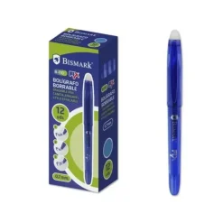 BISMARK FIX BOLIGRAFO BORRABLE - PUNTA FINA 0.7MM - CON CAPUCHON - COLOR AZUL
