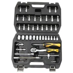 BLIM HERRAMIENTAS DE 1/4 - JUEGO DE VASOS Y ACCESORIOS - 13 VASOS: 4, 45, 5, 55, 6, 7, 8, 9, 10, 11, 12, 13, 14MM - CHICHARRA DE 72 DIENTES - BARRAS DE EXTENSION - ARTICULACION UNIVERSAL - MANGO CORRE