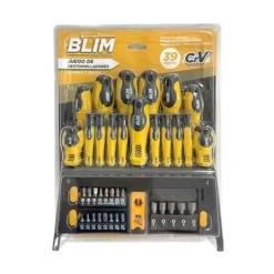 BLIM JUEGO 39 PIEZAS DESTORNILLADORES, PUNTAS Y VASOS