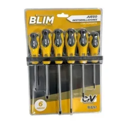 BLIM JUEGO 6 PIEZAS DESTORNILLADORES CON SOPORTE