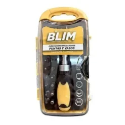 BLIM JUEGO 30 PIEZAS DESTORNILLADORES, PUNTAS Y VASOS