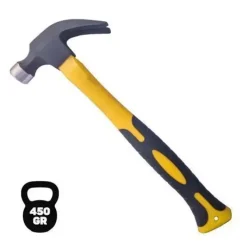 BLIM MARTILLO DE OREJA TIPO AMERICANO - PESO 450 GR - CABEZA DE ACERO FORJADO - MANGO DE FIBRA DE VIDRIO - COLOR NEGRO