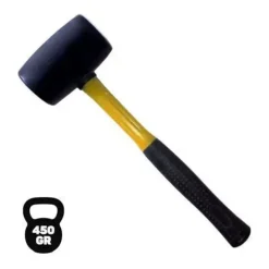 BLIM MAZO PARA TRABAJOS DELICADOS - PESO 450G - CABEZA DE CAUCHO - MANGO DE FIBRA - COLOR NEGRO