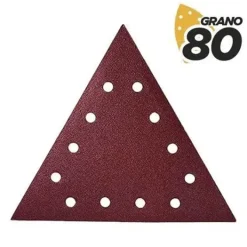 BLIM PACK DE 5 LIJAS CON VELCRO PARA LIJADORA BL0223 - GRANO 80 - FORMATO TRIANGULAR