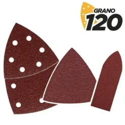 BLIM PACK DE 9 LIJAS CON VELCRO PARA LIJADORA BL0137 - GRANO 120 - 3 FORMATOS