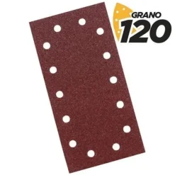 BLIM PACK DE 10 LIJAS PARA LIJADORA BL0123 - GRANO 120 - FORMATO RECTANGULAR