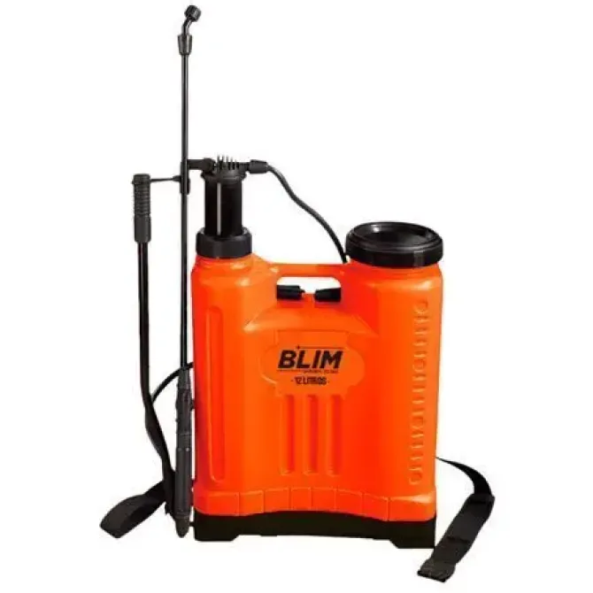 BLIM SULFATADORA DE ESPALDA MANUAL 12L - BOMBA CON PRESION HASTA 4 BAR - BOQUILLA REGULABLE - DISEÑO TIPO MOCHILA