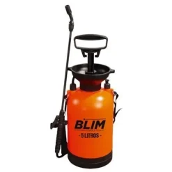 BLIM SULFATADORA/PULVERIZADOR DE MANO 5L - BOMBA CON PRESION HASTA 3 BAR - BOQUILLA REGULABLE - CORREA PARA COLGAR AL HOMBRO