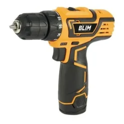 BLIM TALADRO A BATERIA 12V 1.5AH - 28NM PAR MAXIMO - 2 VELOCIDADES 0-400/0-1500RPM - COLOR AMARILLO