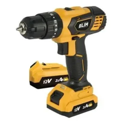 BLIM TALADRO PERCUTOR A BATERIA 12V 2AH - 28NM PAR MAXIMO - 2 VELOCIDADES 0-400/0-1500RPM - INCLUYE 2 BATERIAS Y MALETIN DE TRANSPORTE