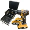 BLIM TALADRO PERCUTOR A BATERIA 20V 2AH Y MALETIN DE ALUMINIO CON 50 ACCESORIOS - MOTOR SIN ESCOBILLAS - 45NM PAR MAXIMO - 2 VELOCIDADES 0-450/0-1650RPM - INCLUYE 3 BATERIAS