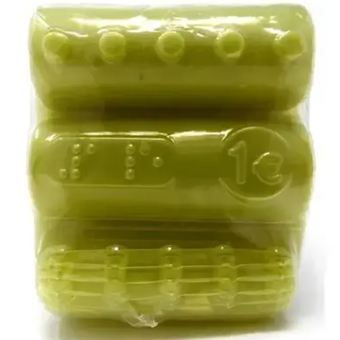 BLISTER MONEDAS 1 EURO BL-0007 PAQUETE 100 PLASTICOS AMARILLOS MAK050097