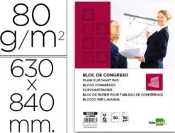 BLOC CONGRESO LIDERPAPEL LISO 63X84CM 50 HOJAS 80G/M2