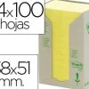 BLOC DE NOTAS ADHESIVAS QUITA Y PON RECICLADAS EN TORRE POST-IT 38 X 51 MM 24 BLOCS 653 RECICLADO