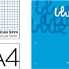 BLOC ENCOLADO LIDERPAPEL CUADRO 5 MM AZUL A4 NATURAL 100 HOJAS 100 G/M2