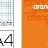 BLOC ENCOLADO LIDERPAPEL CUADRO 5 MM NARANJA A4 NATURAL100 HOJAS 100 G/M2