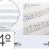 BLOC MUSICA LIDERPAPEL COMBI PENTAGRAMA CUADRICULADO 2,5MM CUARTO 20 HOJAS 100G/M2