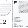 BLOC MUSICA LIDERPAPEL PENTAGRAMA 3MM FOLIO 20 HOJAS 100G/M2