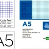 BLOC NOTAS LIDERPAPEL CUADRO 4MM A5 80 HOJAS 60G/M2 PERFORADO