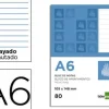 BLOC NOTAS LIDERPAPEL HORIZONTAL A6 80 HOJAS 60G/M2 PERFORADO