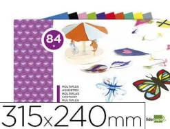 BLOC TRABAJOS MANUALES LIDERPAPEL MULTIPLE 240X315MM 84 HOJAS COLORES SURTIDOS