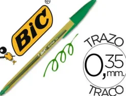 BOLÍGRAFO BIC CRISTAL ORIGINAL FINO COLOR VERDE