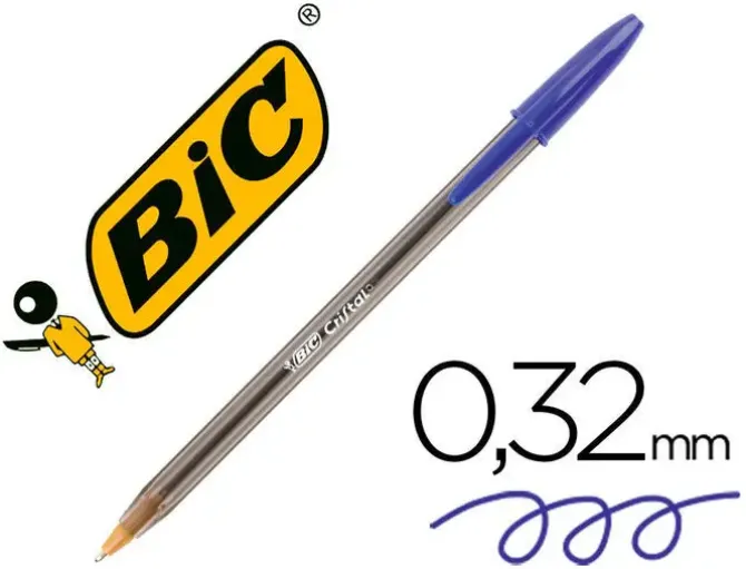 BOLIGRAFO BIC CRISTAL ORIGINAL TINTA AZUL UNIDAD