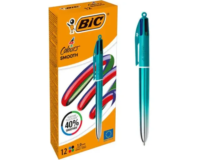 BOLIGRAFO BIC CUATRO COLORES SMOOTH GRADIENTE COLOR VERDE