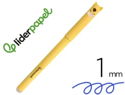 BOLIGRAFO FANTASIA LIDERPAPEL BORRABLE ZOOMATES TINTA AZUL PUNTA 1 MM ANIMAL 7