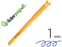 BOLIGRAFO FANTASIA LIDERPAPEL BORRABLE ZOOMATES TINTA AZUL PUNTA 1 MM ANIMAL 3