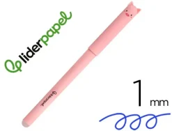 BOLIGRAFO FANTASIA LIDERPAPEL BORRABLE ZOOMATES TINTA AZUL PUNTA 1 MM ANIMAL 8