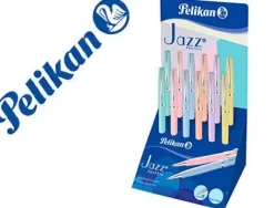 BOLIGRAFO PELIKAN JAZZ PASTEL EXPOSITOR DE 12 UNIDADES COLORES SURTIDOS