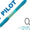 BOLIGRAFO PILOT SUPER GRIP CELESTE RETRACTIL SUJECION DE CAUCHO TINTA BASE DE ACEITE