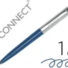 BOLIGRAFO Q-CONNECT PREMIUM METALICO RETRACTIL CON CLIP COLOR AZUL PUNTA 1 MM